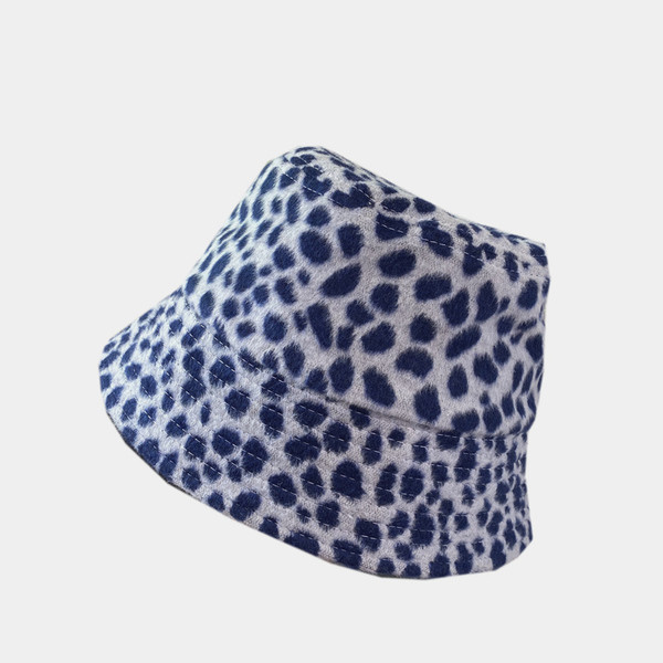 Alkalmi női gyapjúkalap leopárd mintával