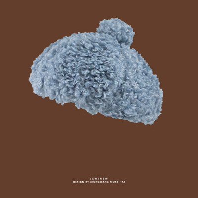 Molyhos téli sapka pomponnal