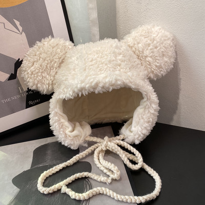 Γυναικείο καπέλο με κορδόνια και τρισδιάστατα στοιχεία