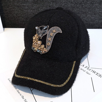 Νέο μοντέλο μοντέρνο γυναικείο καπέλο με γείσο και πέτρες