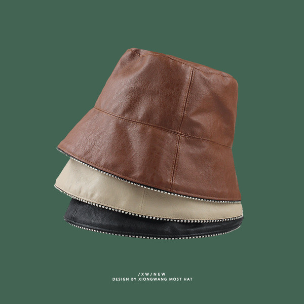 Ženska ribička kapa od eko kože