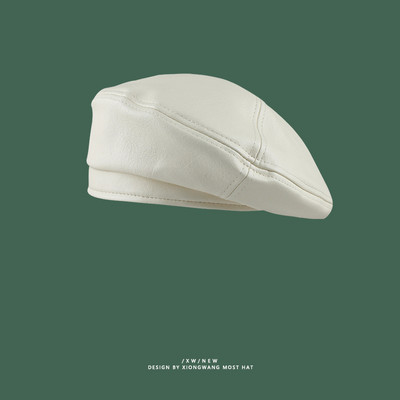 Γυναικείο καπέλο κατασκευασμένο από έκο δέρμα - μπερέ