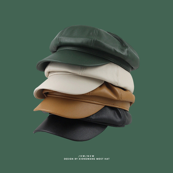 Női bőr sapka eko bőr sapka típusból