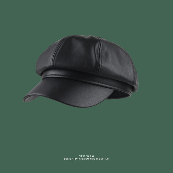 Női bőr sapka eko bőr sapka típusból