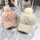 Új modell női őszi-téli kalap flitterekkel