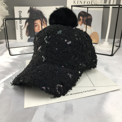 Új modell női őszi-téli kalap flitterekkel