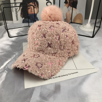 Új modell női őszi-téli kalap flitterekkel