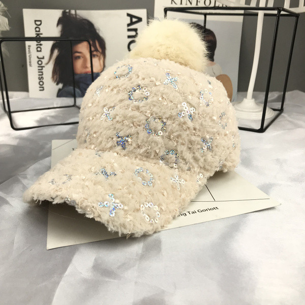 Új modell női őszi-téli kalap flitterekkel