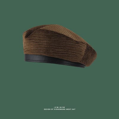 Dámsky manšestrový klobúk - baret