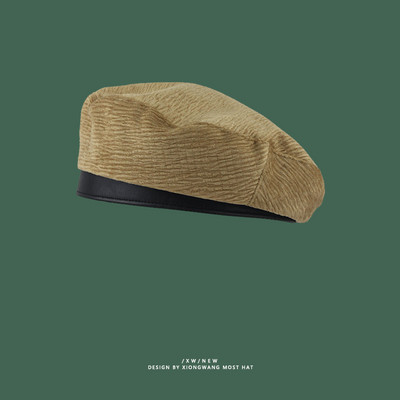 Dámsky manšestrový klobúk - baret