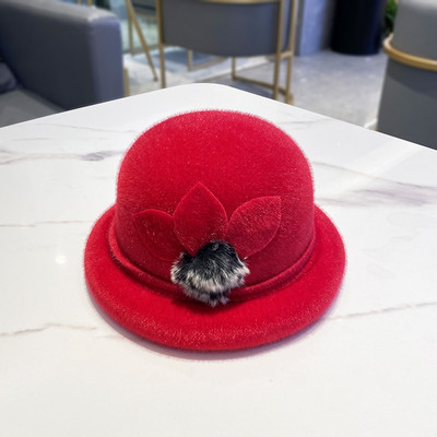 Καθημερινό γυναικείο καπέλο με τρισδιάστατο στοιχείο σε διάφορα χρώματα