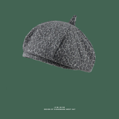 Őszi-téli leopárd barett típusú sapka