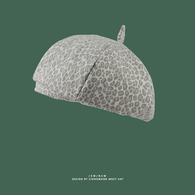 Őszi-téli leopárd barett típusú sapka