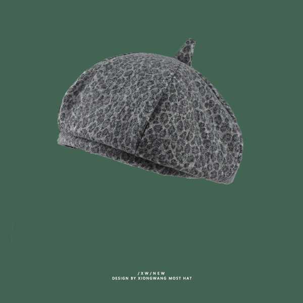 Őszi-téli leopárd barett típusú sapka