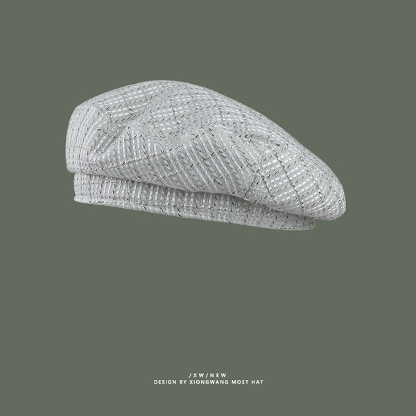 Női kockás barett típusú sapka