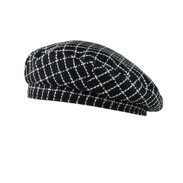 Női kockás barett típusú sapka