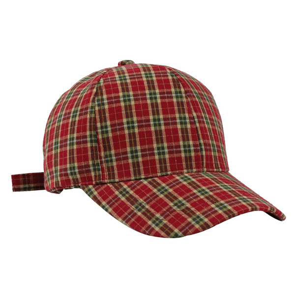 Пролетна карирана шапка с козирка