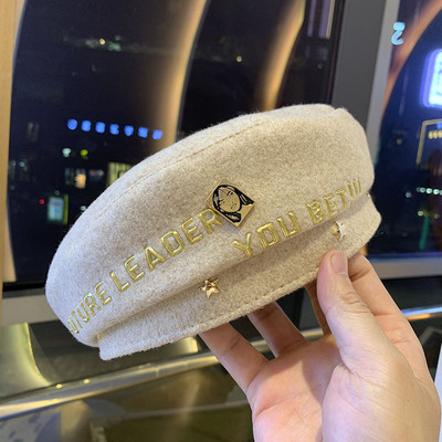 Új modell női gyapjú sapka több színben felirattal