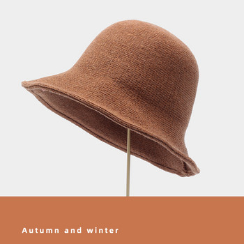 Есенно-зимна вълнена шапка тип рибарска