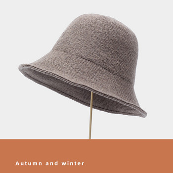 Есенно-зимна вълнена шапка тип рибарска
