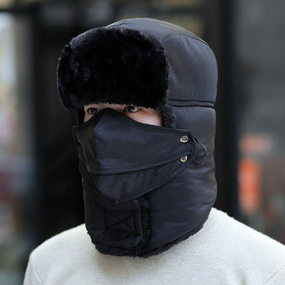 Зимна шапка с маска подходяща за мъже и жени