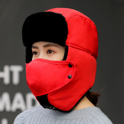 Μοντέρνο καπέλο χειμερινό με μάσκα κατάλληλο για άνδρες και γυναίκες σε διάφορα μοντέλα