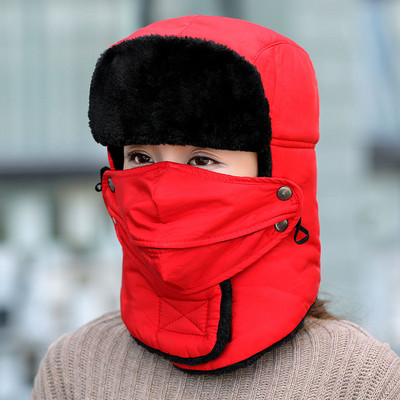 Μοντέρνο καπέλο χειμερινό με μάσκα κατάλληλο για άνδρες και γυναίκες σε διάφορα μοντέλα