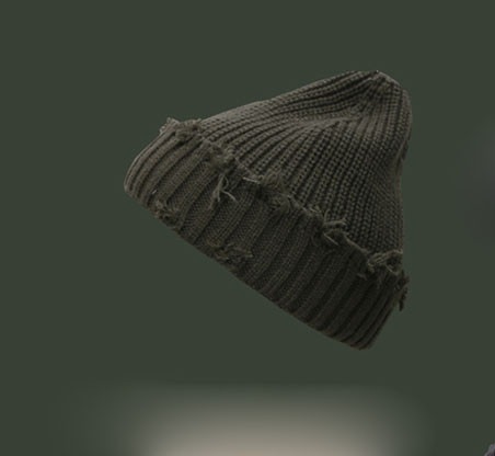 Casual γυναικείο πλεκτό καπέλο με σκισμένα μοτίβα