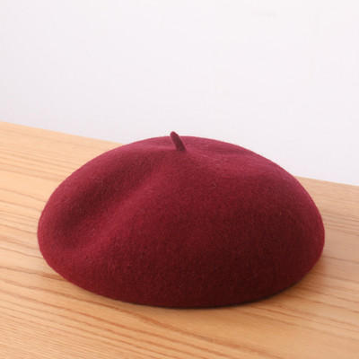 Gyapjú barett sapka nőknek