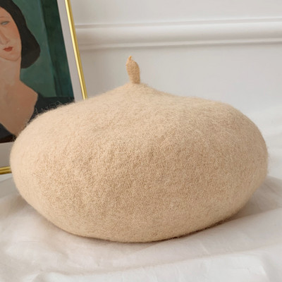 Új modell női gyapjú barett típusú sapka - télre alkalmas