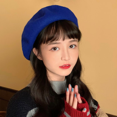 Új modell női gyapjú barett típusú sapka - télre alkalmas