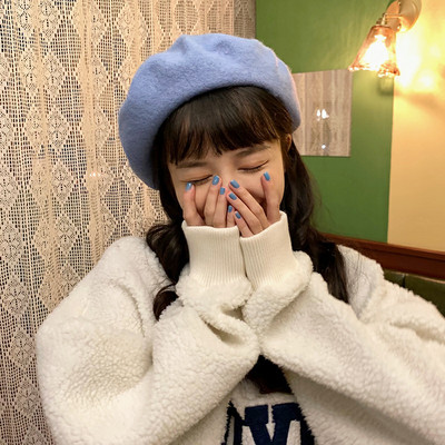 Új modell női gyapjú barett típusú sapka - télre alkalmas