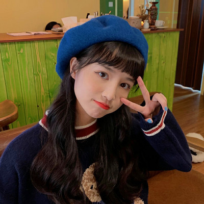 Új modell női gyapjú barett típusú sapka - télre alkalmas