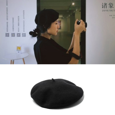 Γυναικείο μάλλινο καπέλο τύπου μπερέ