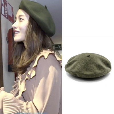 Γυναικείο μάλλινο καπέλο τύπου μπερέ