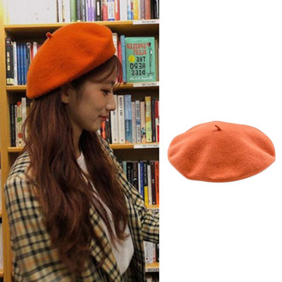 Γυναικείο μάλλινο καπέλο τύπου μπερέ