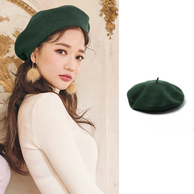 Γυναικείο μάλλινο καπέλο τύπου μπερέ