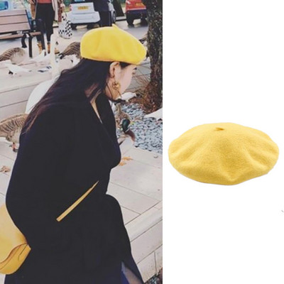 Γυναικείο μάλλινο καπέλο τύπου μπερέ