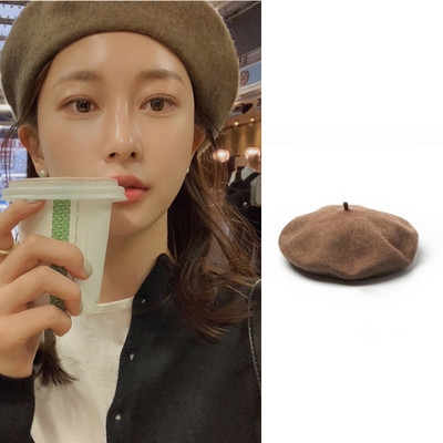 Γυναικείο μάλλινο καπέλο τύπου μπερέ