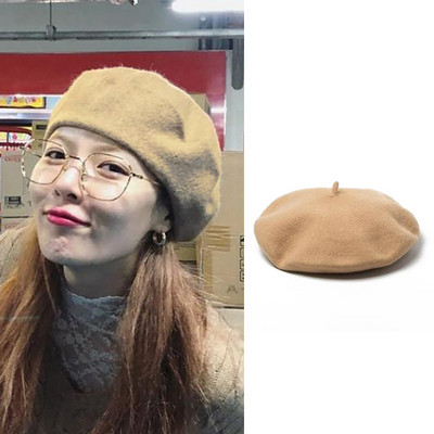 Γυναικείο μάλλινο καπέλο τύπου μπερέ