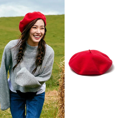 Γυναικείο μάλλινο καπέλο τύπου μπερέ
