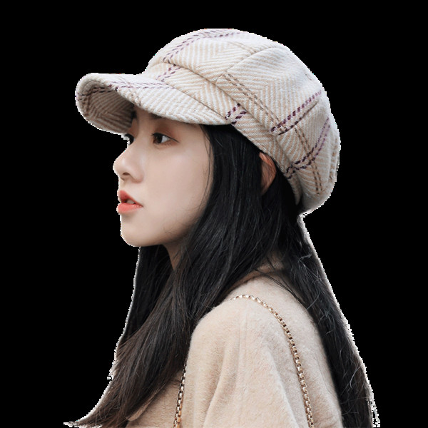 Μάλλινο μπερέ φθινοπώρου-χειμερινό για γυναίκες