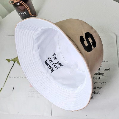 Γυναικείο καπέλο διπλής όψης με κεντήματα σε διάφορα χρώματα