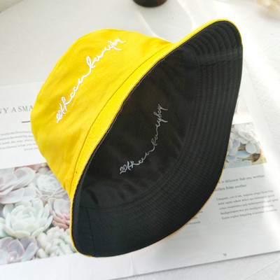 Γυναικείο καπέλο διπλής όψης με κεντήματα σε διάφορα χρώματα