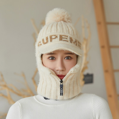 Új modell női kötött sapka napellenzővel és felirattal