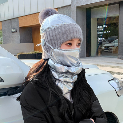 Καθημερινό γυναικείο μάλλινο καπέλο με γούνα