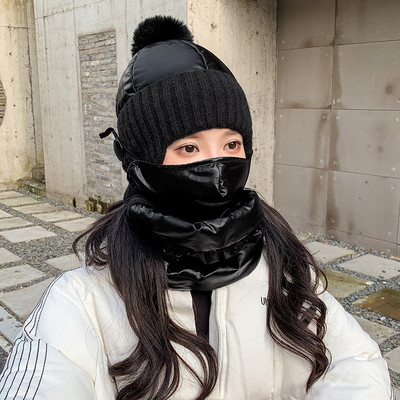 Καθημερινό γυναικείο μάλλινο καπέλο με γούνα