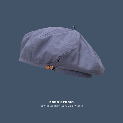 Modern női barett típusú gombos sapka