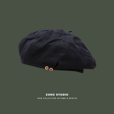 Modern női barett típusú gombos sapka