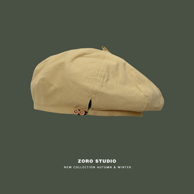 Modern női barett típusú gombos sapka